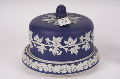 Lot 110 - A Wedgwood Jasperware cheese dome; and a biscuit barrel