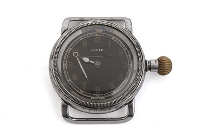 Lot 584 - A First World War period Lanco military pilot's wristwatch