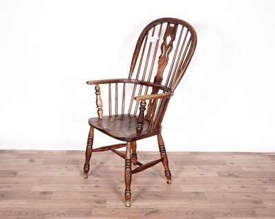Lot 53 - A 19th Century oak, ash and fruitwood Windsor chair
