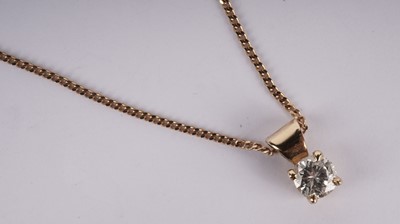 Lot 1084 - A single-stone diamond pendant
