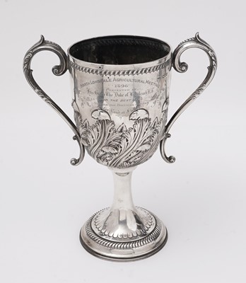 Lot 311 - A two handled trophy cup
