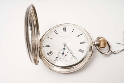 Lot 1021 - Curtis & Horspool, Leicester: a silver cased half-hunter pocket watch