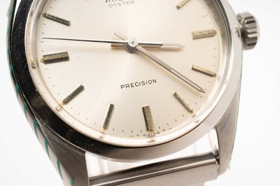 Lot 1034 - Rolex Oyster Precision: a stainless steel cased manual wind wristwatch