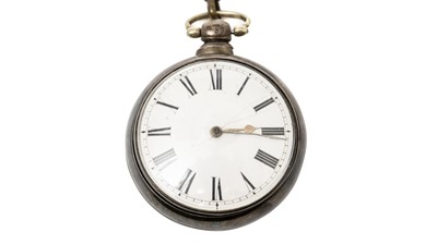 Lot 1035 - Adam Routledge, Carlisle: a silver pair cased pocket watch