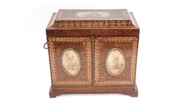 Lot 901 - A Victorian burr walnut jewellery box