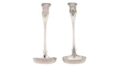 Lot 43 - A pair toddy ladles, possibly by Thomas Dall, Cupar