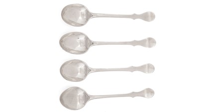 Lot 75 - A set of four teaspoons by an unascribed maker, Forrest
