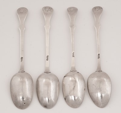Lot 75 - A set of four teaspoons by an unascribed maker, Forrest