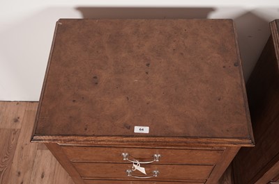 Lot 64 - Frank Hudson A chest of drawers and a pair of matching chests