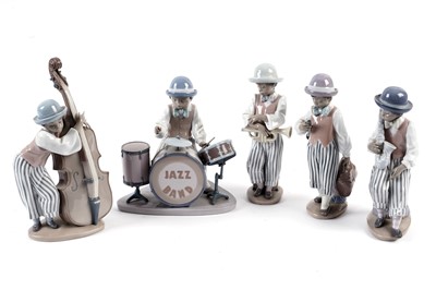 Lot 196 - A Lladro decorative ceramic jazz band