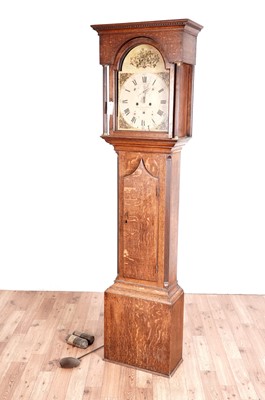 Lot 49 - Stockell & Stuart: Newcastle: A George III oak longcase clock