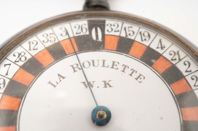 Lot 1062 - La Roulette: an early 20th Century novelty manual wind roulette pocket watch