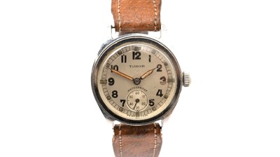 Lot 1063 - Timor Army Trade Pattern: a steel cased manual wind military wristwatch