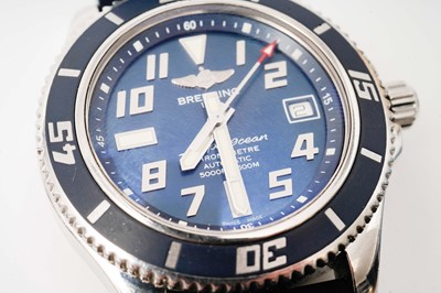 Lot 1036 - Breitling Superocean Chronometer: a stainless steel cased automatic wristwatch