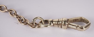 Lot 1128 - A high carat yellow-metal fancy-link watch chain