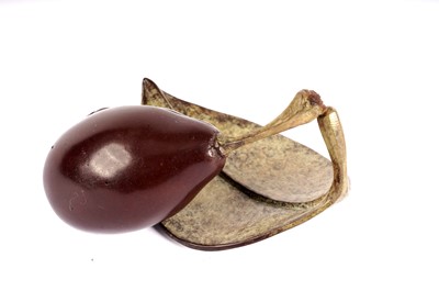 Lot 888 - A patinated bronze sculpture of a plum, by Mark Hall