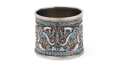 Lot 492 - A Russian napkin ring