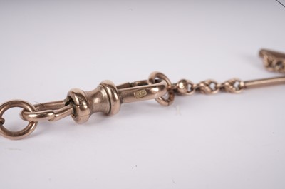 Lot 1148 - A late Victorian yellow-metal guard chain