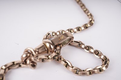 Lot 1150 - A late Victorian fancy curb link guard chain
