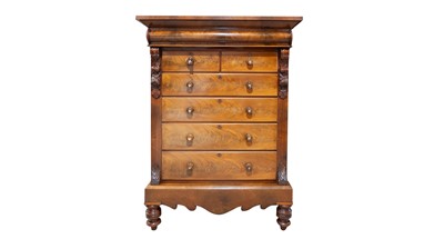 Lot 1010 - A Victorian mahogany 'Scotch' chest of drawers