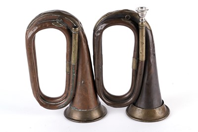 Lot 8 - Two copper and brass bugles