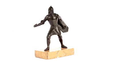 Lot 881 - A 19th Century patinated bronze foundry casting of Vercingotorix