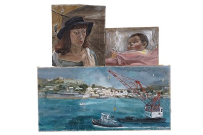 Lot 377 - Teresa D'Elia - Three unframed works on canvas | oil