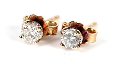 Lot 350 - A pair of diamond stud earrings