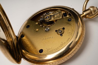 Lot 1066 - Reid & Sons, Newcastle on Tyne: an 18ct yellow gold cased hunter pocket watch
