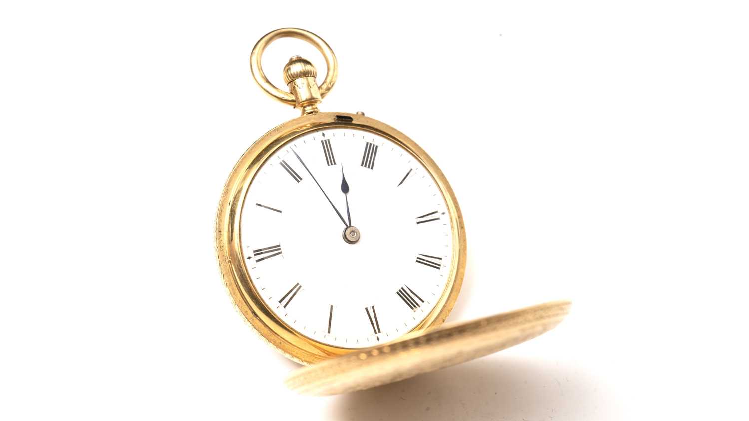 Lot 1066 - Reid & Sons, Newcastle on Tyne: an 18ct yellow gold cased hunter pocket watch