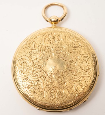 Lot 1067 - E. Bonnet & Fils, Geneve: an 18ct yellow gold cased open faced pocket watch