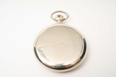 Lot 1037 - Omega: a steel cased open faced pocket watch