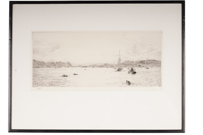 Lot 544 - William Lionel Wyllie - Boats in an Estuary | drypoint