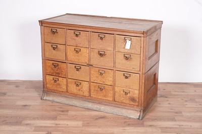 Lot 108 - Vintage oak filing drawers
