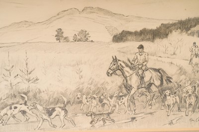 Lot 76 - Tom Carr - The Hunt, a Sketch | graphite on paper