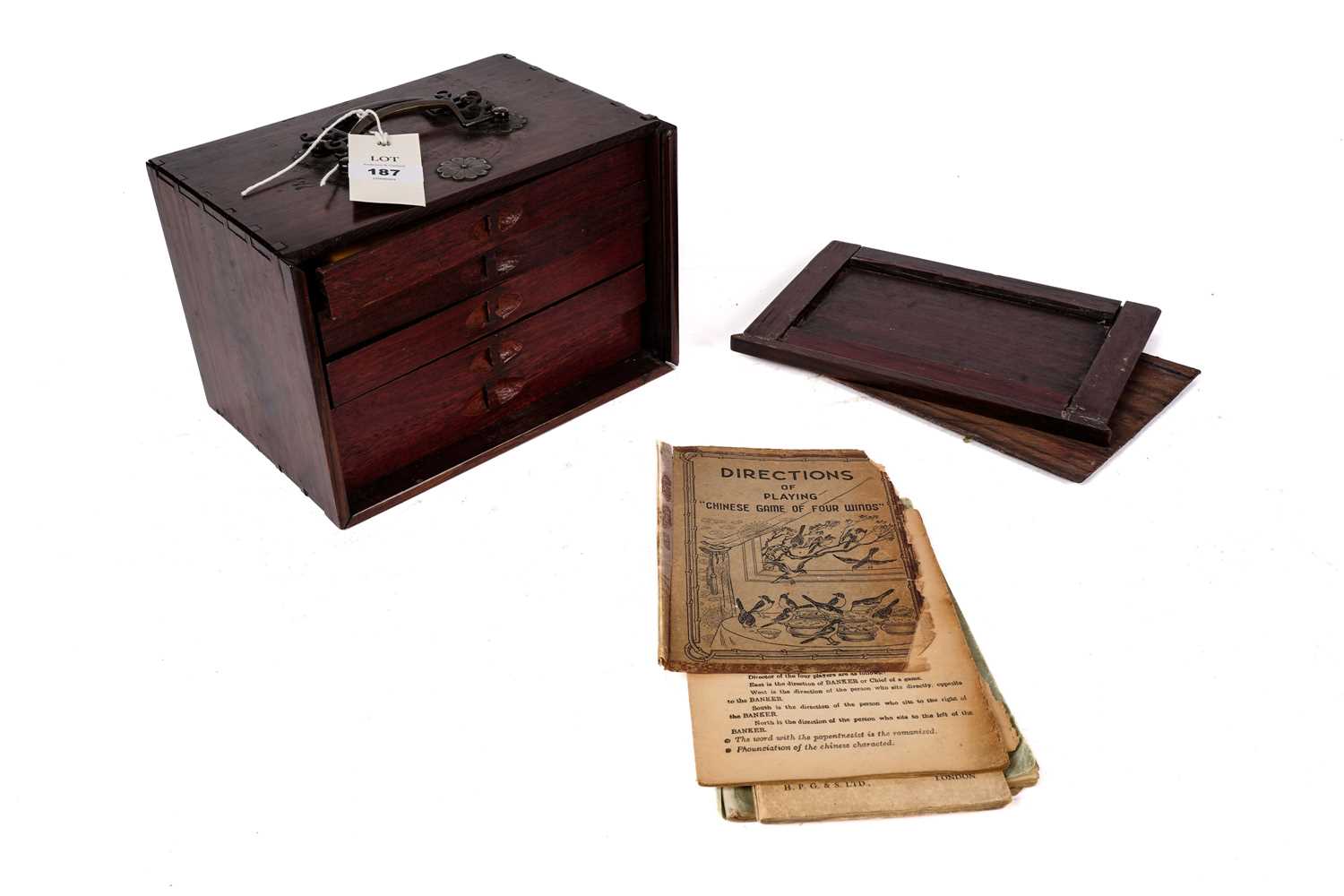 Lot 231 - A 19th Century Mahjong set, with rule book and box