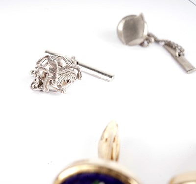 Lot 356 - Two pairs of 9ct gold cufflinks and other cufflinks