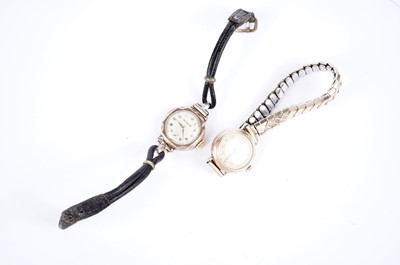 Lot 587 - A Tudor 9ct yellow gold cocktail wristwatch; and another