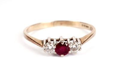 Lot 363 - A sapphire ring; and a ruby and diamond ring