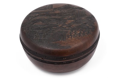 Lot 417 - A Chinese carved wood box