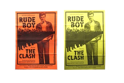 Lot 346 - Two original posters from the 1980 film 'Rude Boy' starring The Clash