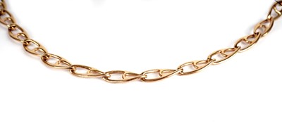 Lot 346 - A 9ct yellow gold fancy link chain necklace