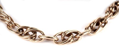 Lot 347 - A 9ct yellow gold chain bracelet and necklace