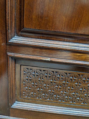 Lot 743 - An early 20th Century mahogany music cabinet stamped Gillows, Lancaster