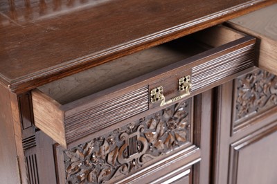 Lot 743 - An early 20th Century mahogany music cabinet stamped Gillows, Lancaster