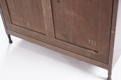 Lot 743 - An early 20th Century mahogany music cabinet stamped Gillows, Lancaster