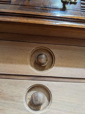 Lot 743 - An early 20th Century mahogany music cabinet stamped Gillows, Lancaster