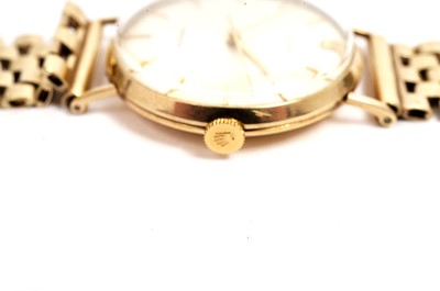 Lot 1038 - Rolex Precision: a 9ct yellow gold cased wristwatch
