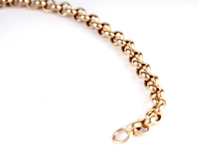 Lot 391 - A 9ct yellow gold belcher link chain necklace
