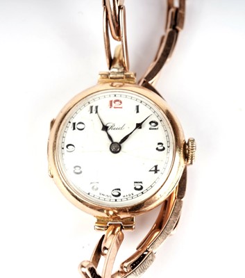 Lot 396 - An 18ct yellow gold cocktail watch; and a 9ct gold watch